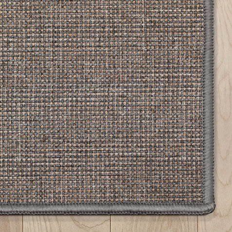 Well-Jute Airedale Farmohouse Solid & Striped Grey Flatweave 5' x 7' Rug