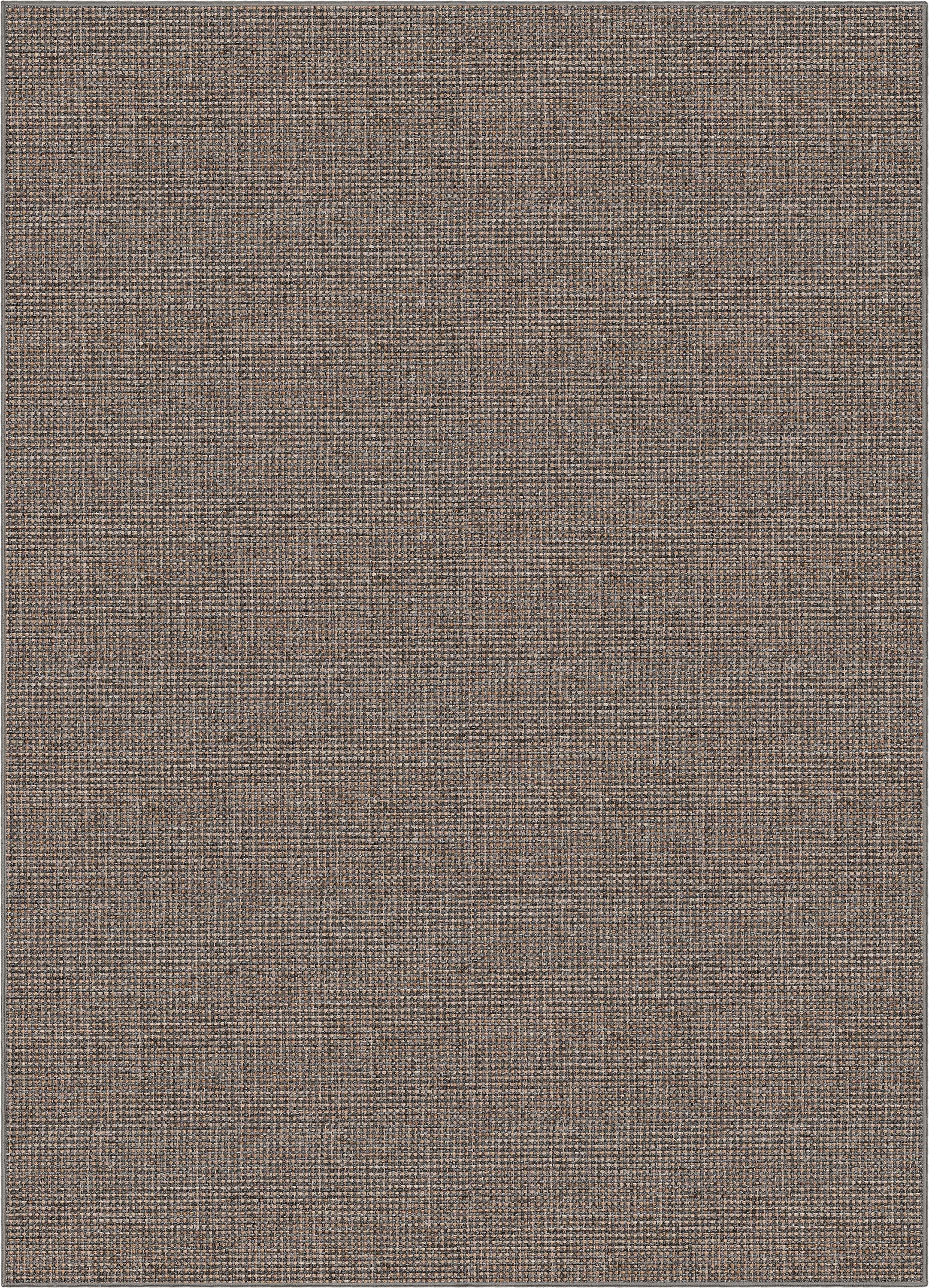 Well-Jute Airedale Farmohouse Solid & Striped Grey Flatweave 5' x 7' Rug