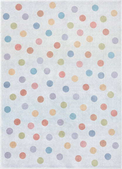 Multi Dot Modern Multi Color Area Flat-Weave Rug