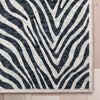 Custom Size Runner Modern Zebra Print Black Choose Your Width x Choose Your Length Hallway Runner Rug