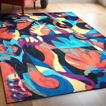 Well Woven x Misha Tyutyunik Sunday Jungle There Will Be Blood Multi-Color Rug