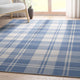 Plaid Modern Geometric Boxes Flat-Weave Rug