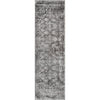 Thiva Vintage Oriental Floral Pattern Grey Rug