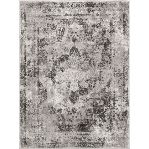 Patras Vintage Oriental Medallion Grey Rug