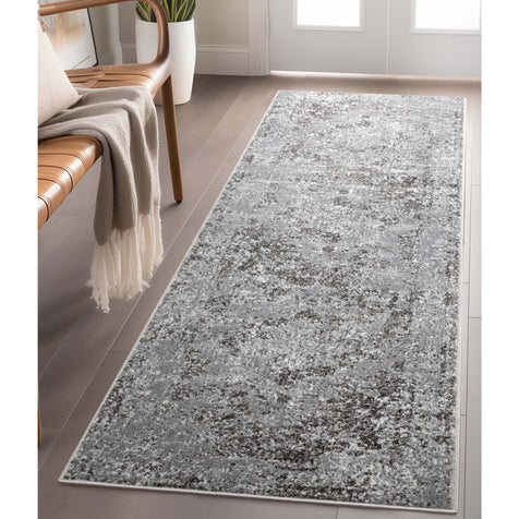 Patras Vintage Oriental Medallion Grey Rug