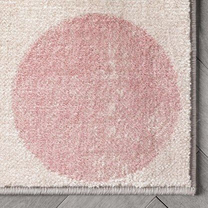 Avi Modern Geometric Grey Blush Rug Well Woven