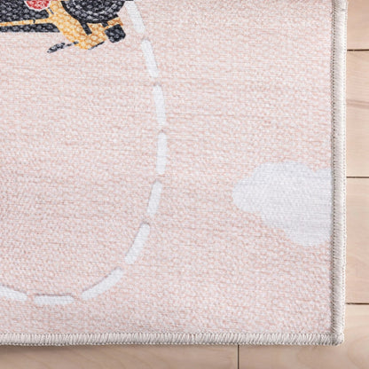 Traffic Modern Blush Kids Flat-Weave Rug Well Woven