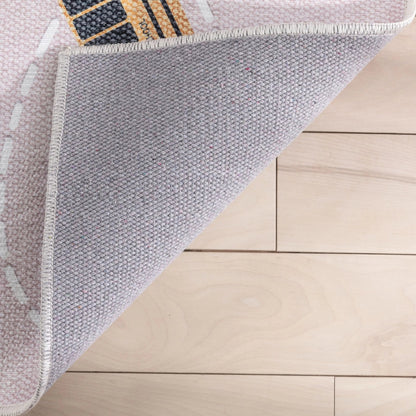Traffic Modern Pink Kids Flat-Weave Rug Well Woven	