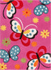 Starbright Daisy Butterflies Pink Rug