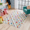 Starbright Dandy Dots And Stripes White Rug