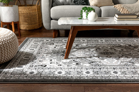 Raja Grey Medallion Rug