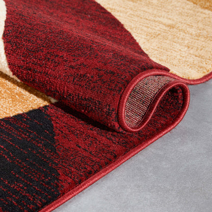 Bingo Red Modern Rug