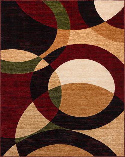 Bingo Red Modern Rug