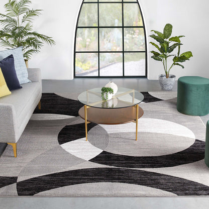 Bingo Grey Geometric Rug