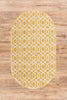 Geo Helix Gold Modern 2'7" x 4'2" Oval Rug