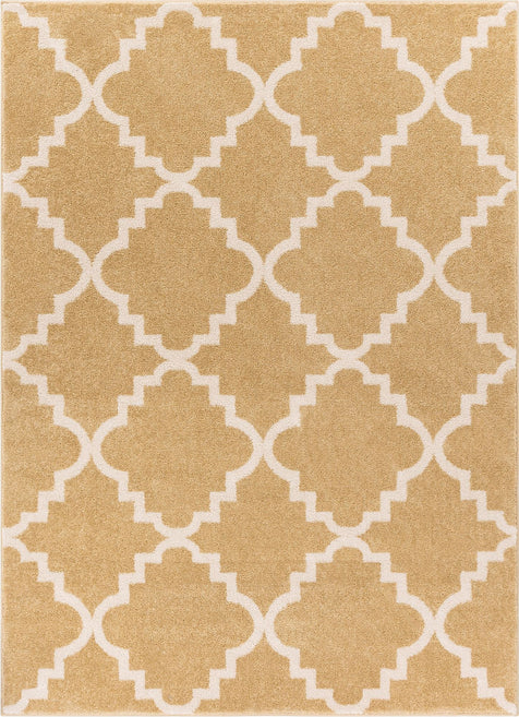 Lulu's Lattice Gold Modern Rug