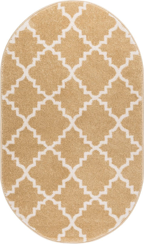 Lulu's Lattice Gold Modern Rug