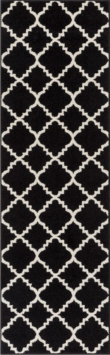 Lulu's Lattice Black Modern Rug