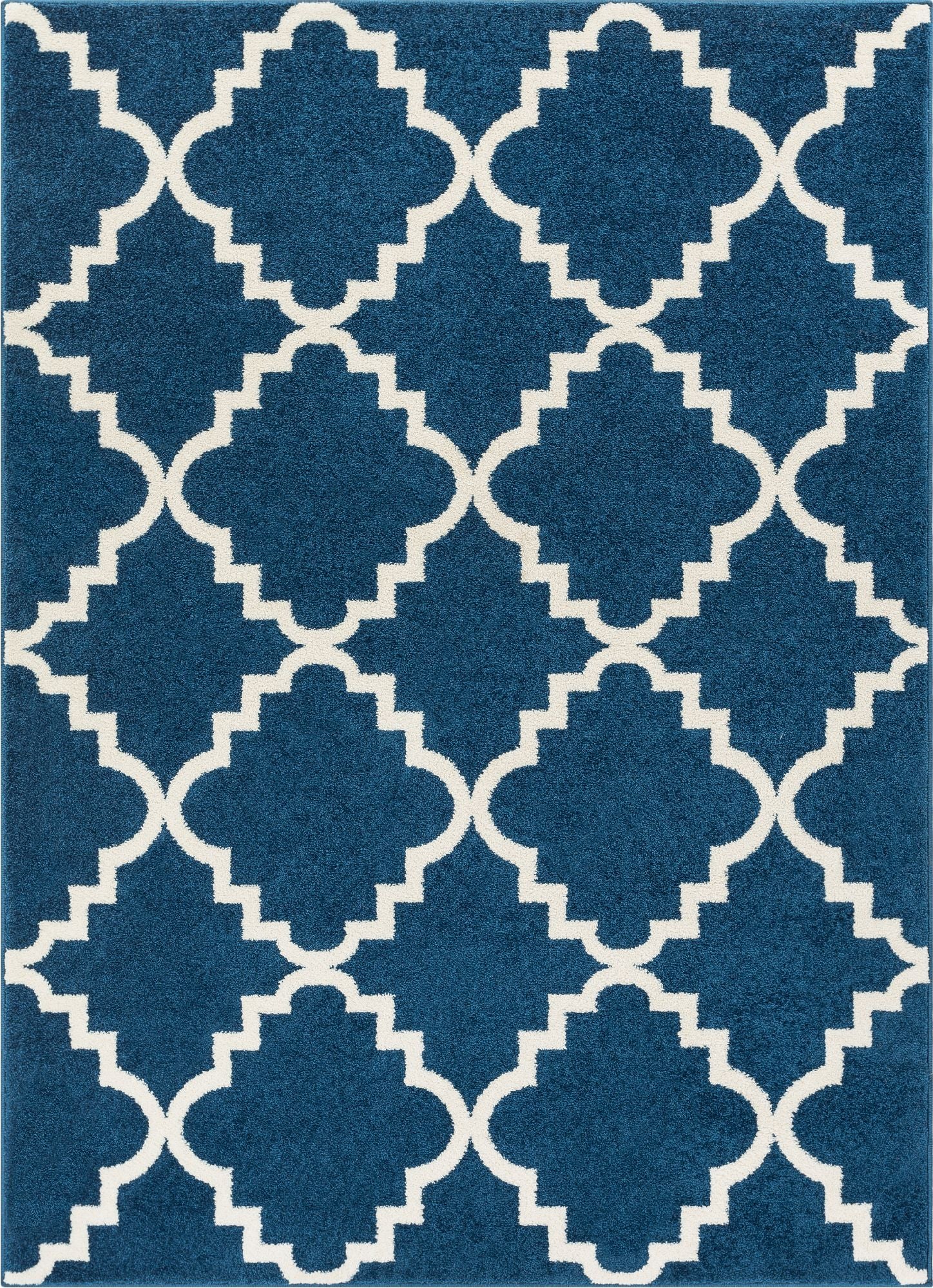 Lulu's Lattice Navy Blue Modern Rug