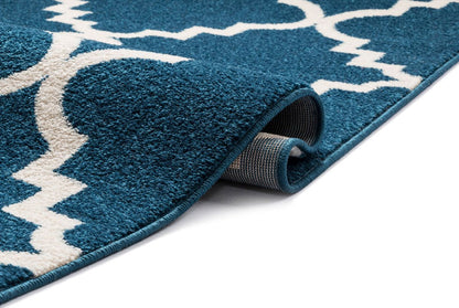 Lulu's Lattice Navy Blue Modern Rug