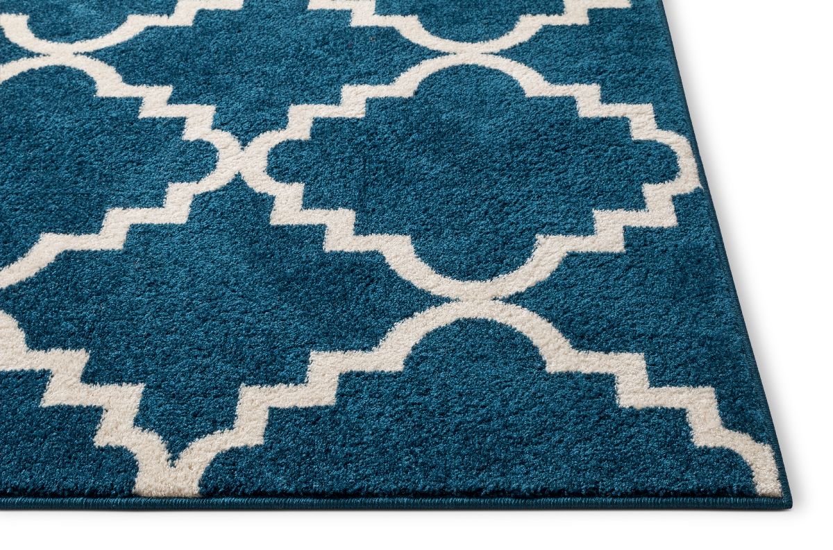 Lulu's Lattice Navy Blue Modern Rug