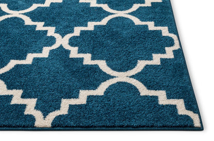 Lulu's Lattice Navy Blue Modern Rug