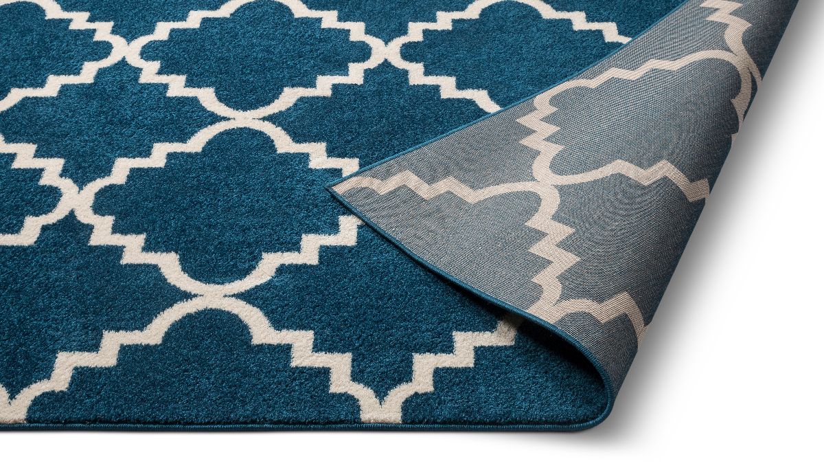 Lulu's Lattice Navy Blue Modern Rug