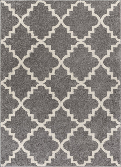 Lulu's Lattice Grey Modern Rug