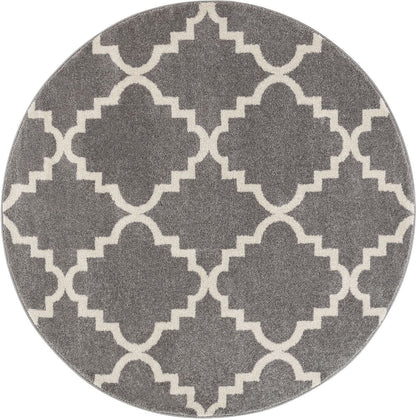 Lulu's Lattice Grey Modern Rug