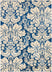 Damask Toile Navy Blue Transitional Rug