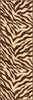Zebra Brown Animal Print Non Slip Washable Rug