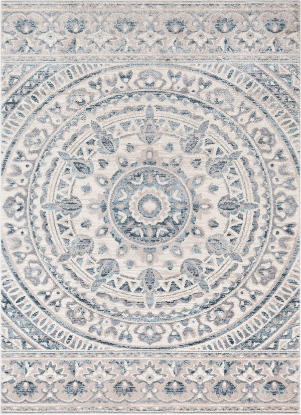 Alish Vintage Bohemian Mandala Blue Rug