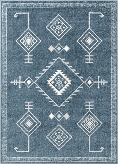 Azra Tribal Medallion Dark Blue Rug