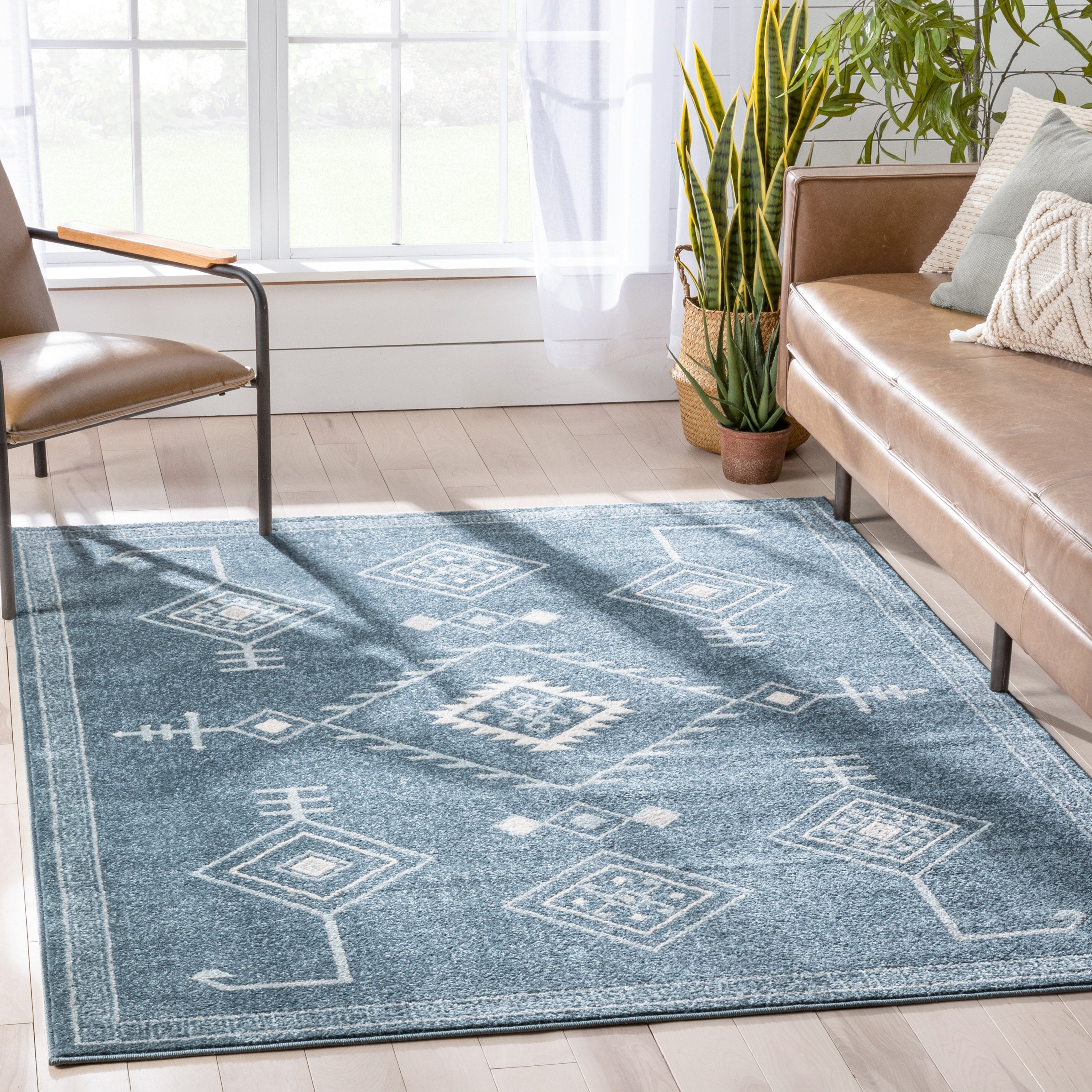 Azra Tribal Medallion Dark Blue Rug