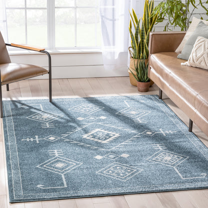 Azra Tribal Medallion Dark Blue Rug