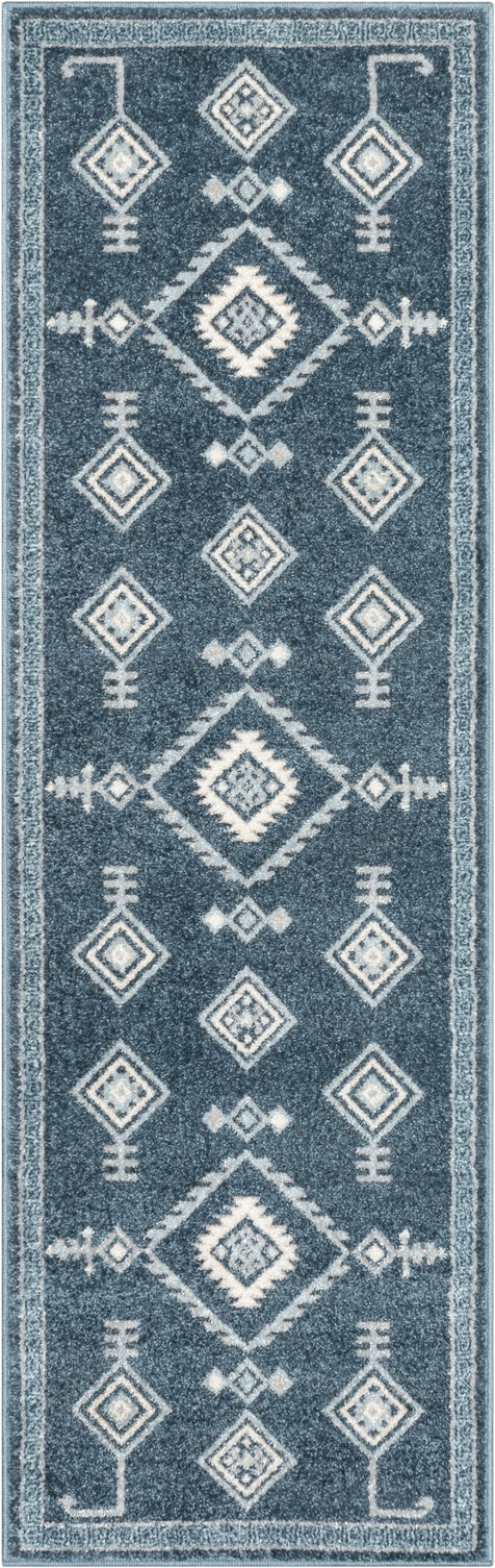 Azra Tribal Medallion Dark Blue Rug
