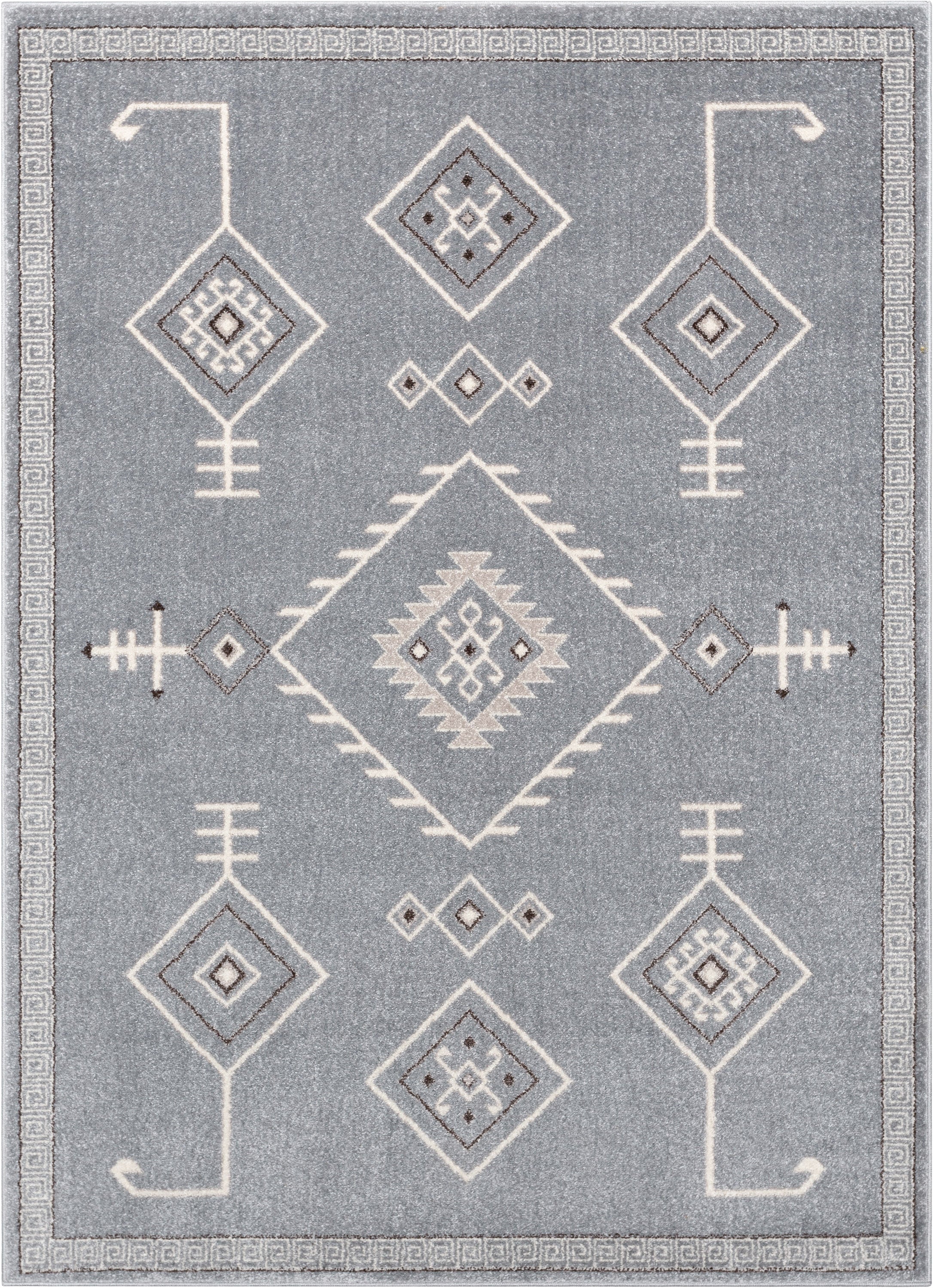 Azra Tribal Medallion Grey Rug