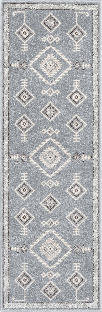 Azra Tribal Medallion Grey Rug