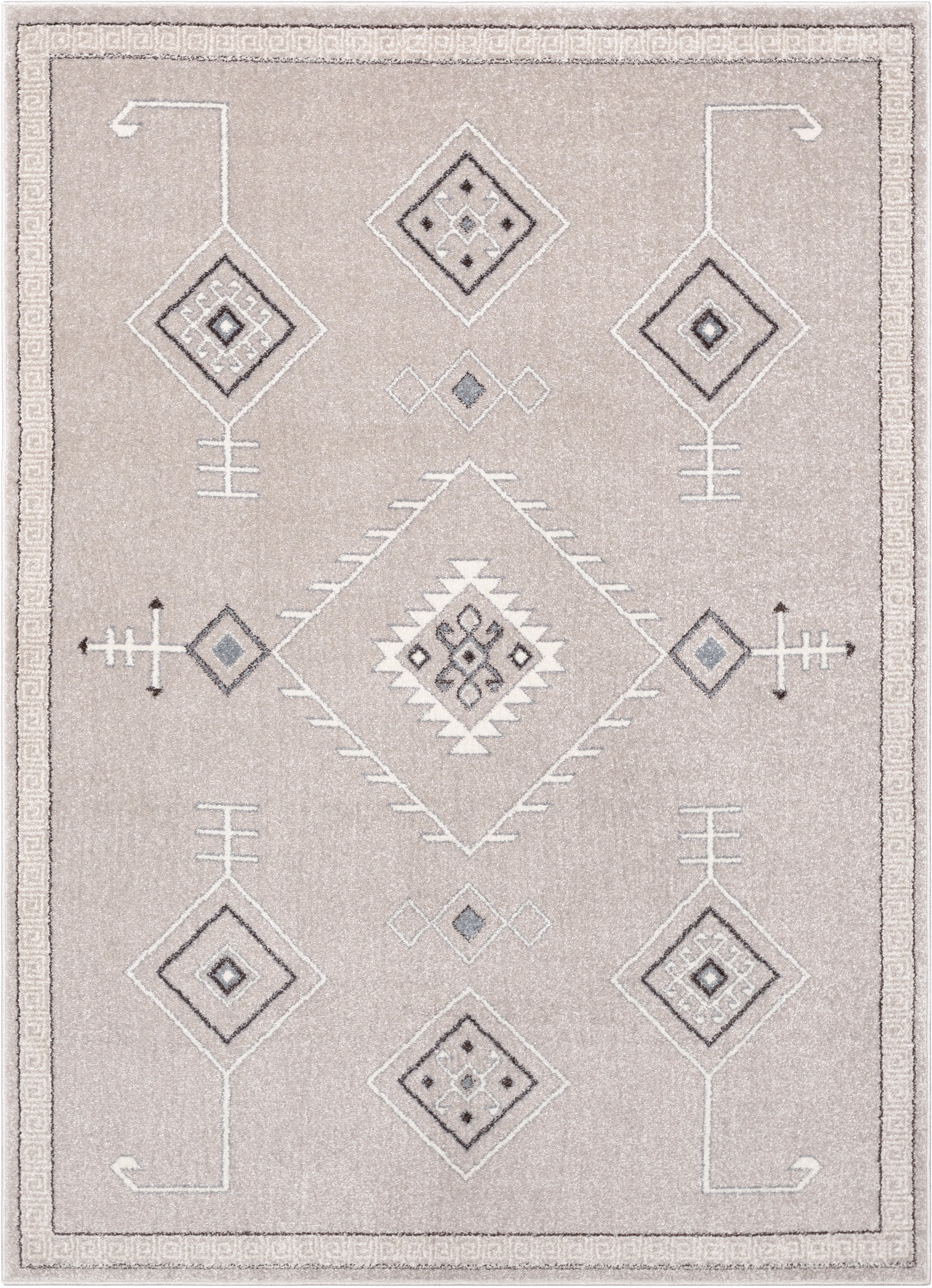 Azra Tribal Medallion Beige Rug