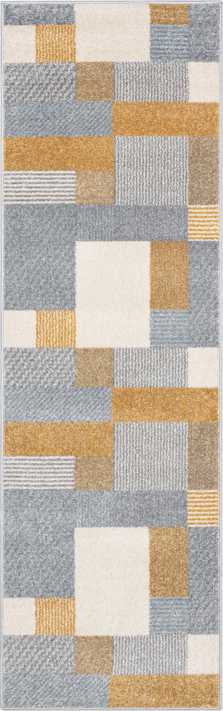 Wilma Modern Geometric Yellow Grey Rug