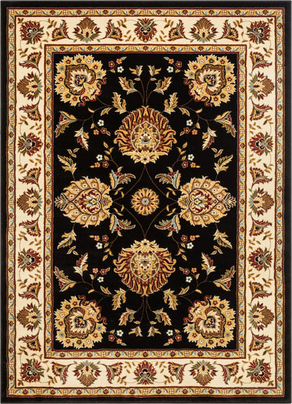 Abbasi Black Traditional Rug