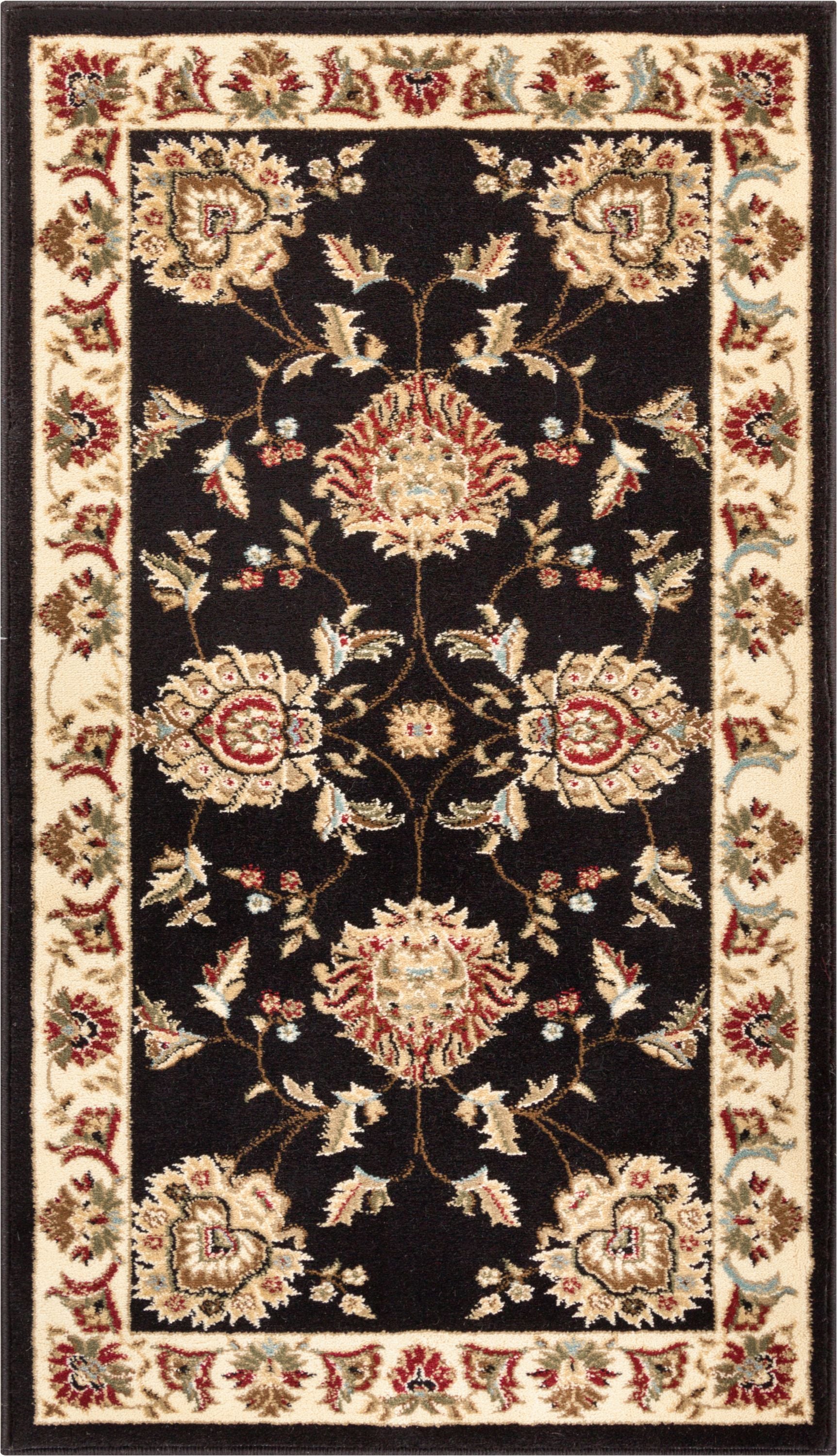 Abbasi Black Traditional Rug