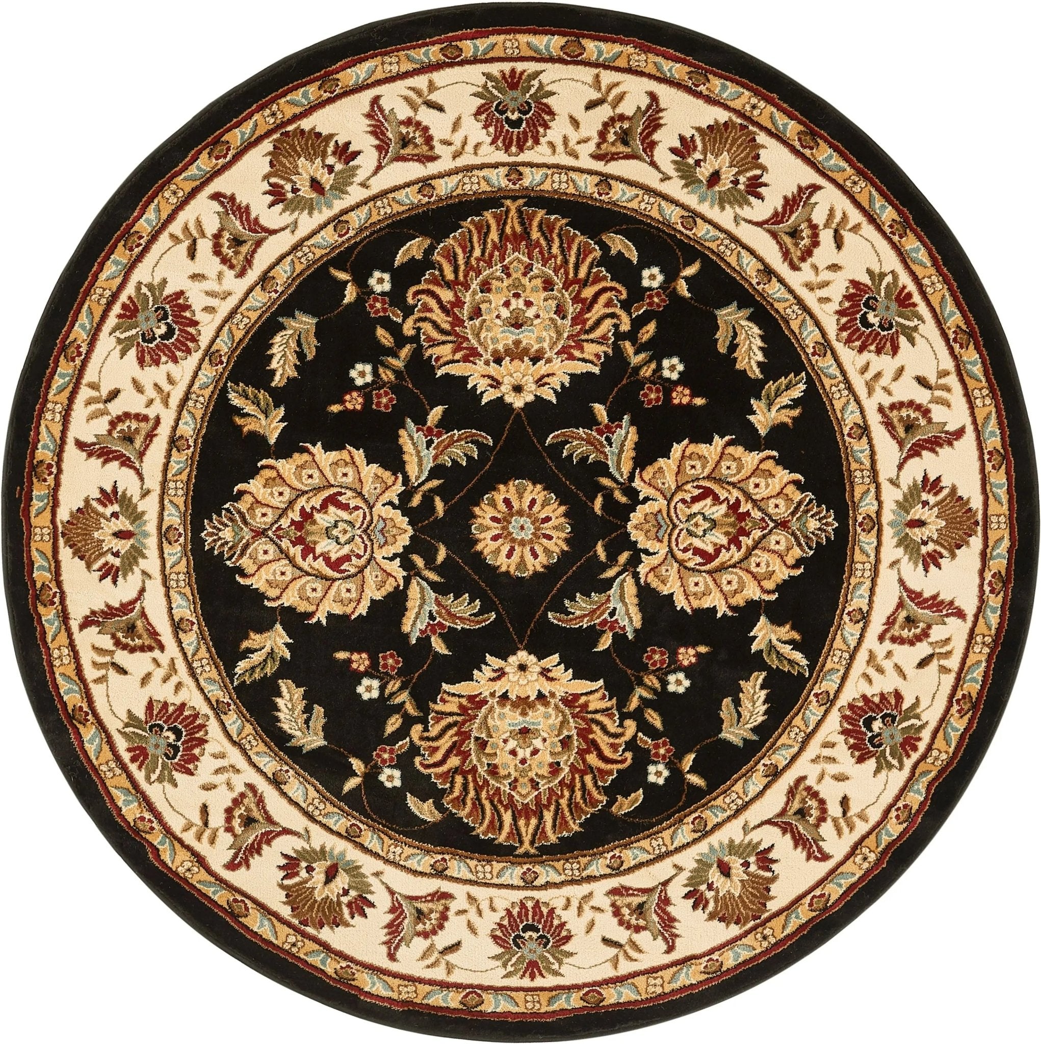 Abbasi Black Traditional Rug Well Woven