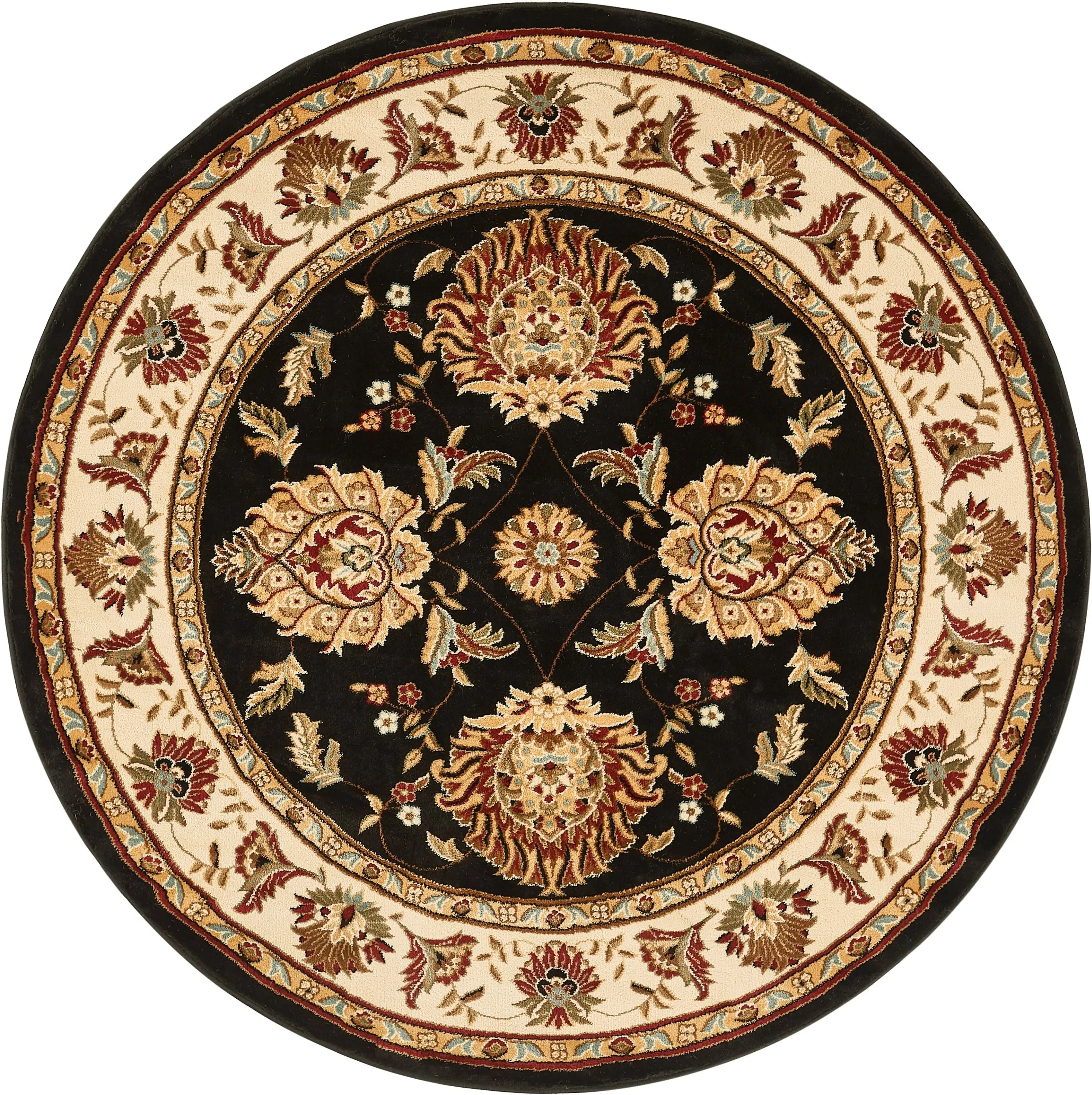 Abbasi Black Traditional Rug Well Woven