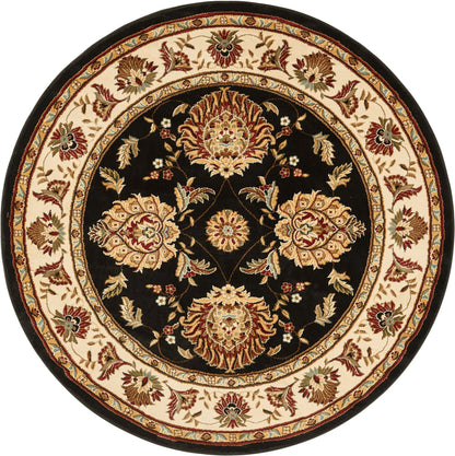 Abbasi Black Traditional Rug Well Woven