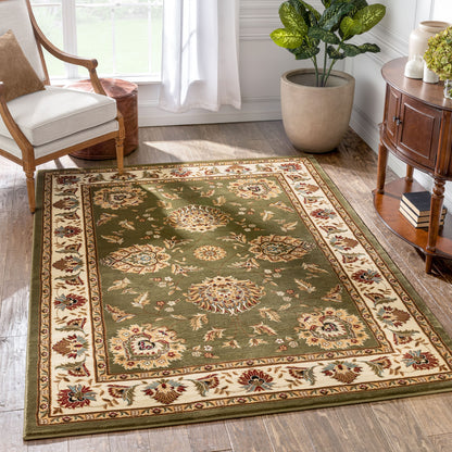 Abbasi Green Traditional Rug