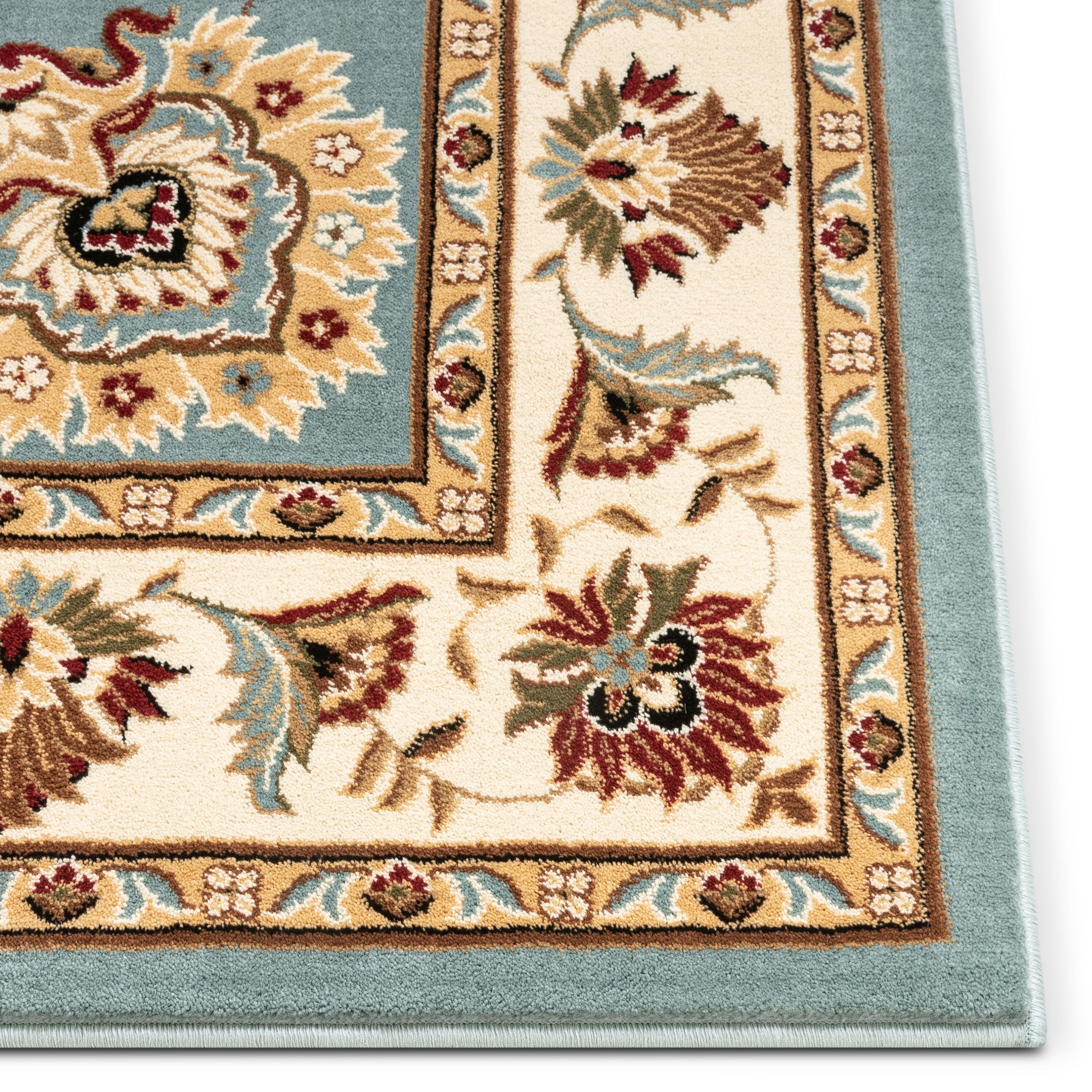 Abbasi Light Blue Traditional Rug