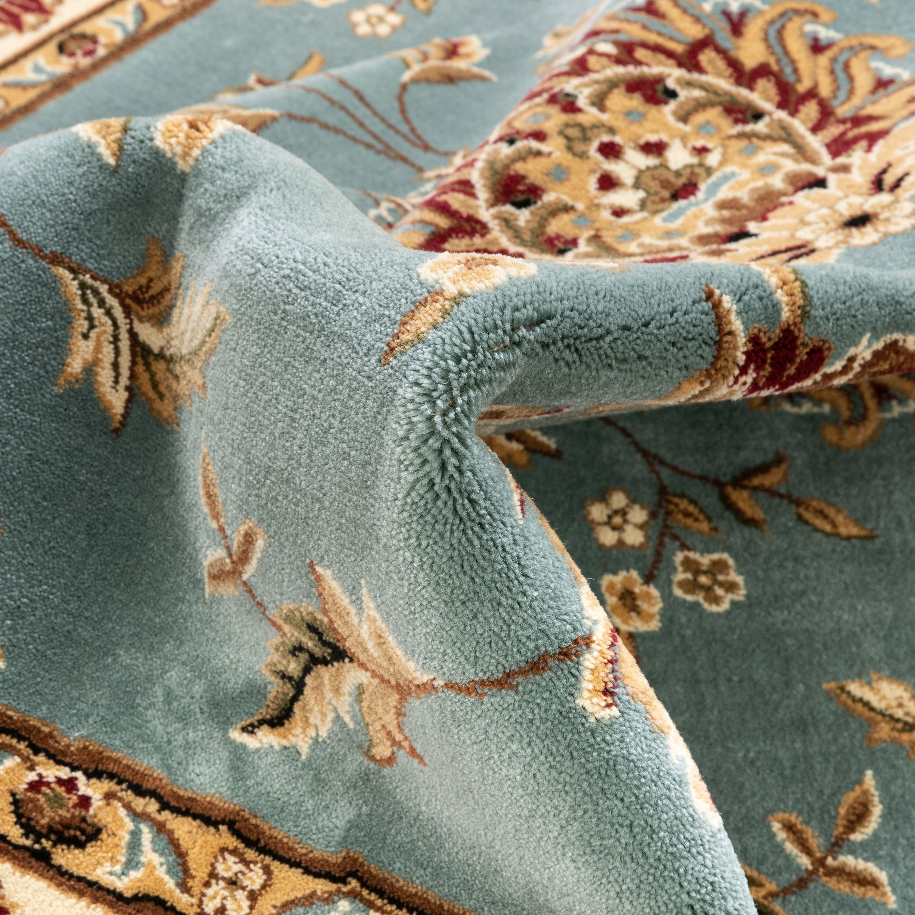 Abbasi Light Blue Traditional Rug