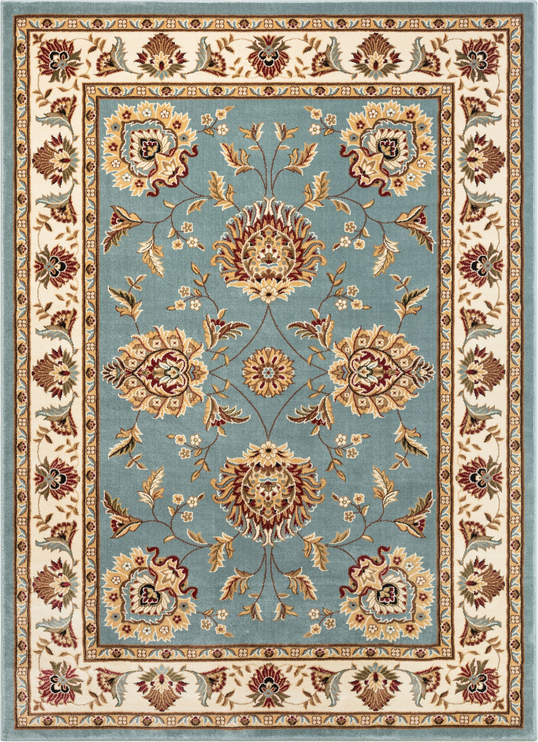 Abbasi Light Blue Traditional Rug