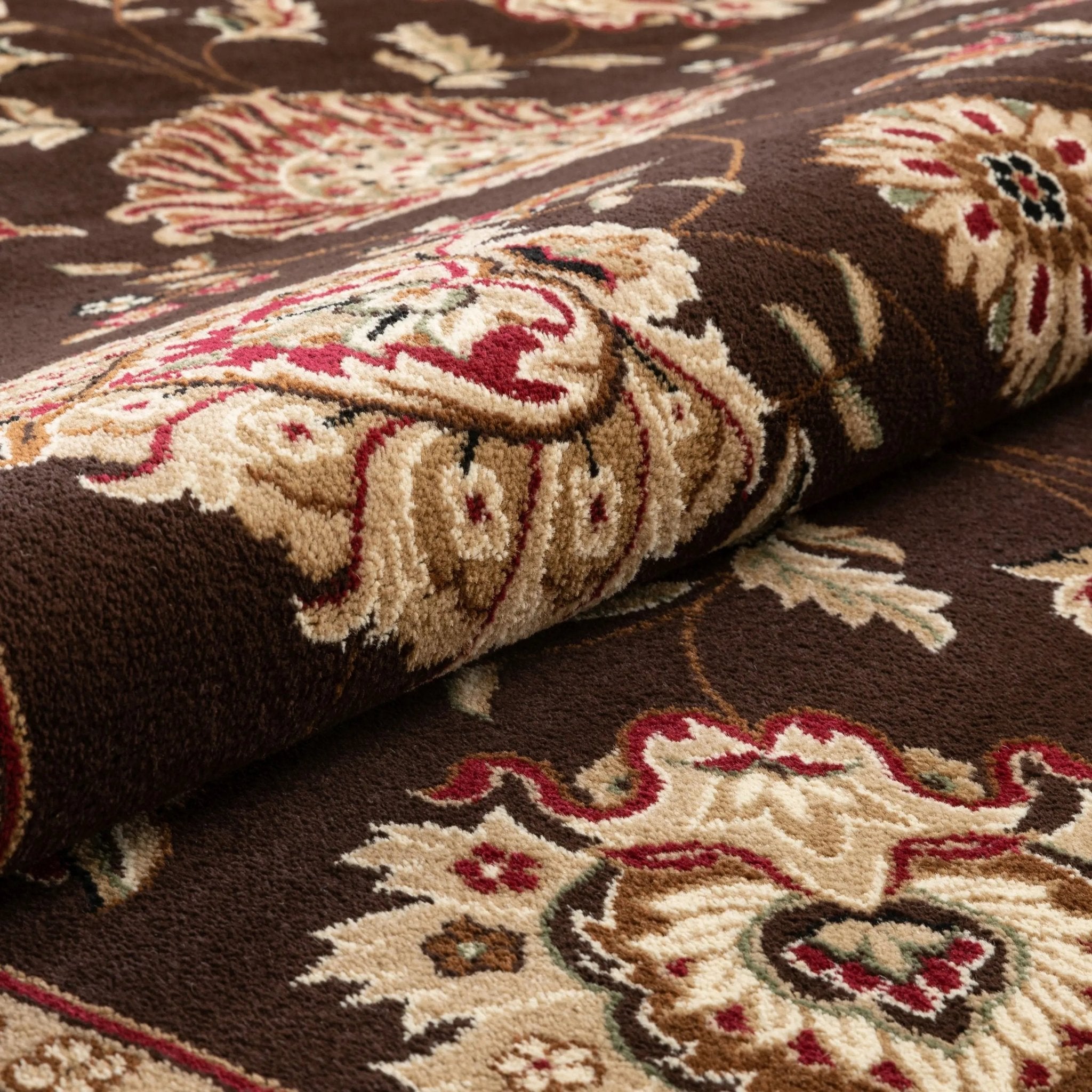 Abbasi Brown Traditional Rug Well Woven